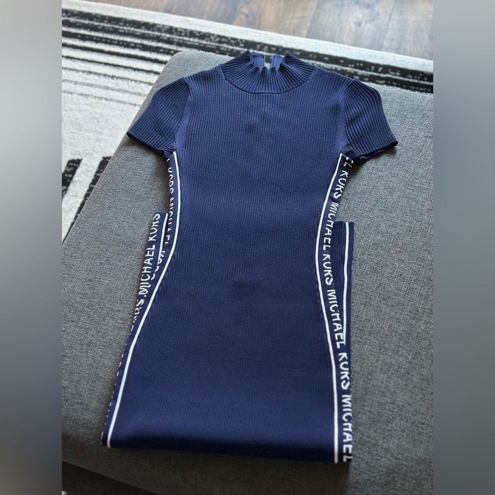Michael Kors Mock Neck Knee-Length Dress